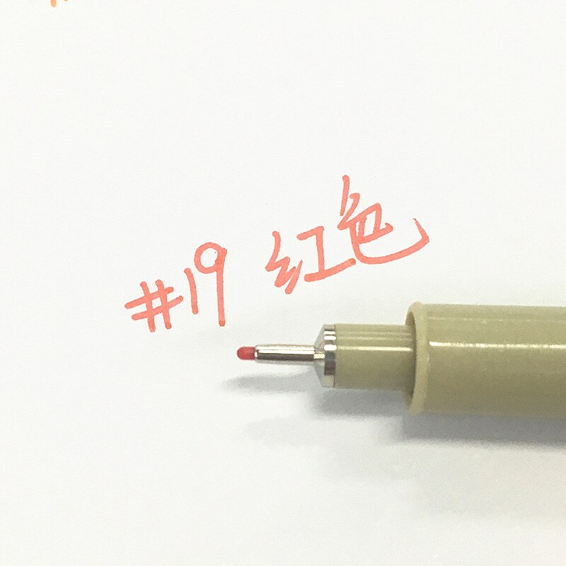 LE 0.45mm Art Markers Porous-Point Pens Student School Painting Line Drawing Colors Fineliner Sketch Pens Art Supplies: 05 Red
