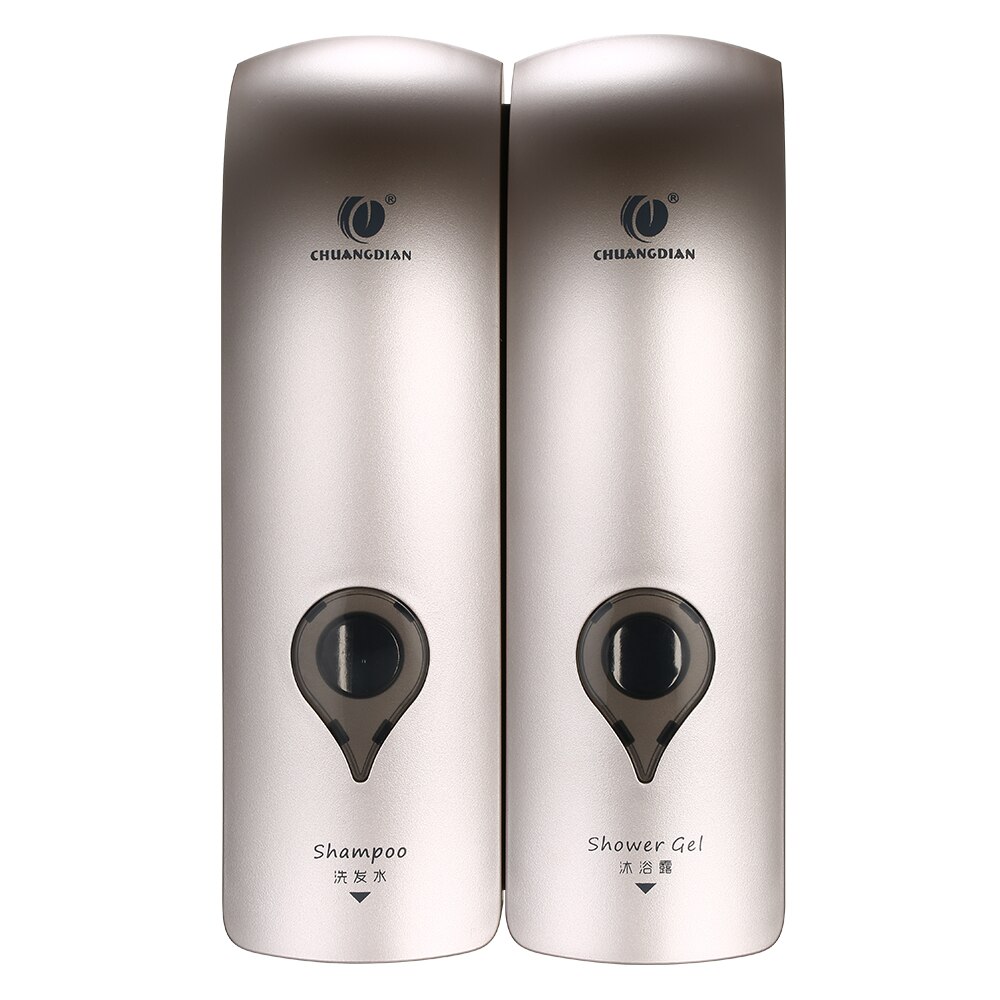 300ml * 2 Zauberstab Montiert Doppel-Kopf Manuelle Seife Spender Dusche Gel Flüssigkeit Shampoo Spender Halfter für Hotel Heimat Schlecht: 2Stck CHG
