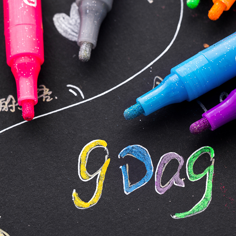 12 Pcs/set Outline Paint Marker Pen Double Line Pen Diy Album Scrapbooking Metal Marker Glitter for Drawing Painting Doodling