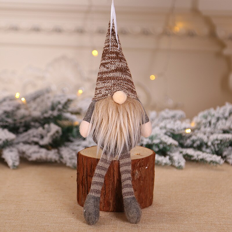Joyeux noël ange poupée père noël Elk en peluche poupée jouets pour la maison ornements arbre suspendus fête décoration enfants nouvel an