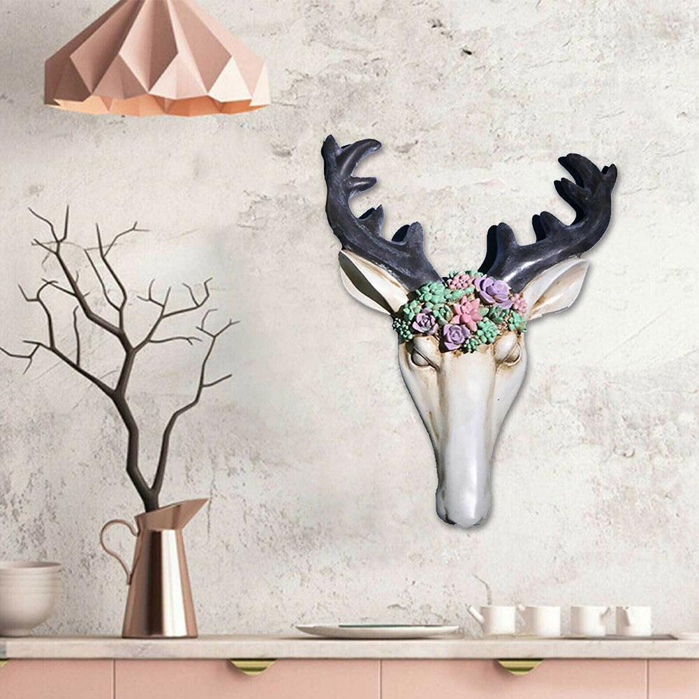 Muur Decor Herten Hoofd Gewei Hars Muur Opknoping Kunstwerk Kamer Wanddecoratie Nordic Stijl Woonkamer Ornament Ambachten