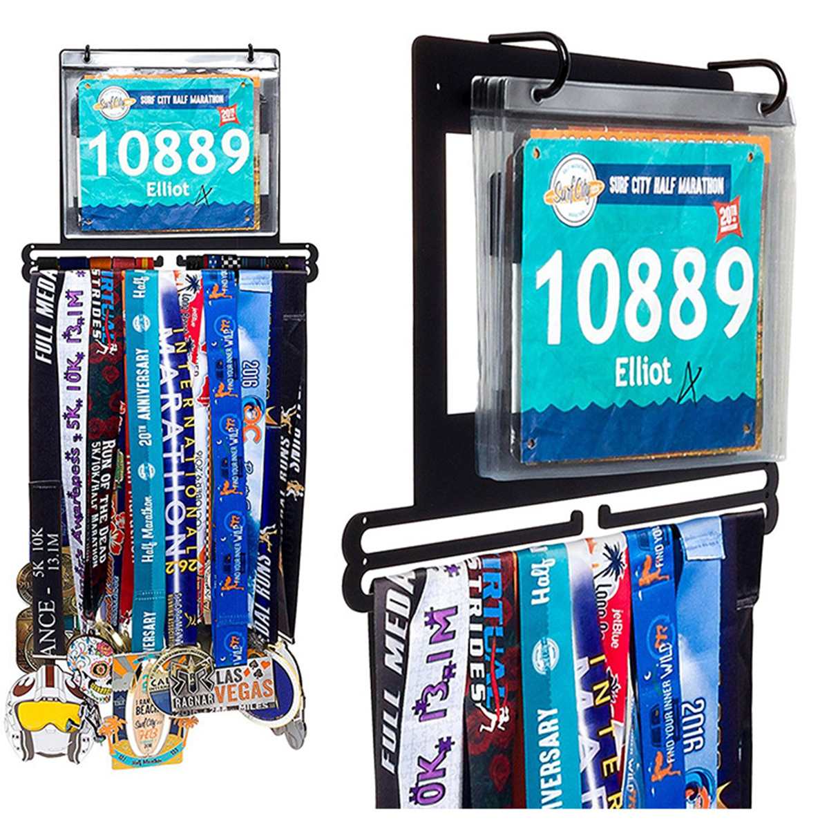 Medaille Houder Marathon Medaille Display Hanger Sport Medaille Houder Display Hanger Running Sport Met Bib Medaille Houder