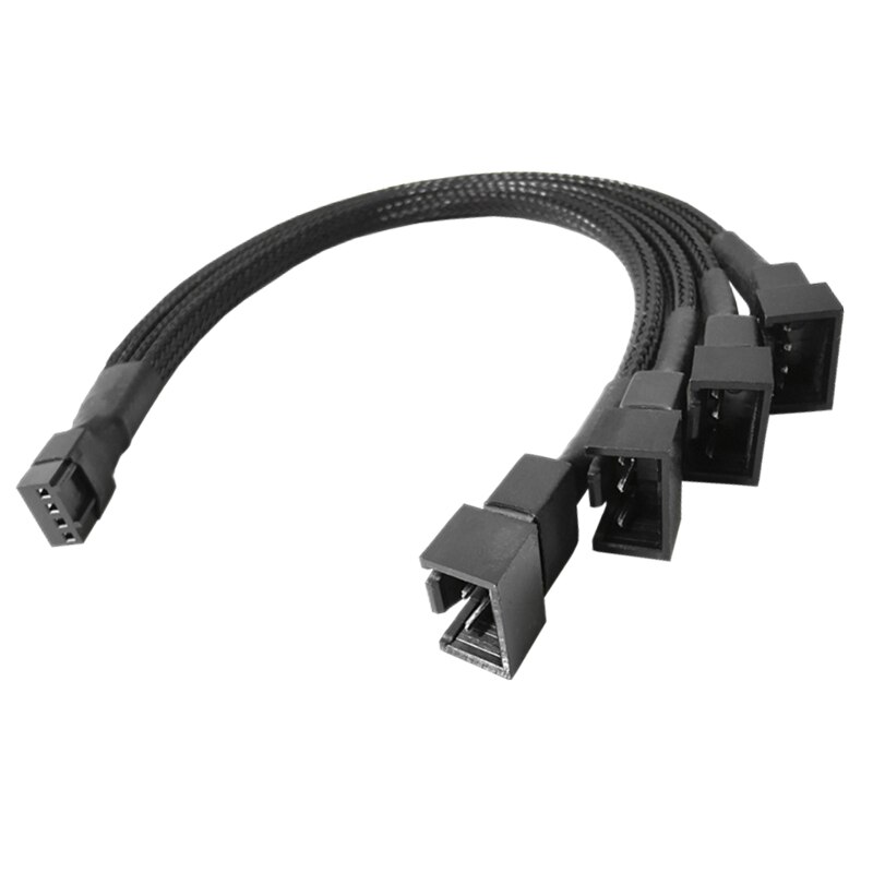 Pwm vifte splitter 4 pinner adapter kabel 1 til 1 2 3 4 datamaskin cpu kjøler vifte splitter pc chassis vifte forlengelse strømkabel
