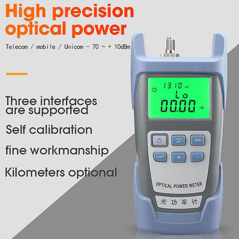 COMPTYCO high-precision AUA-9 Optical Power Meter Fiber Optical Cable Tester -70dBm~+10dBm SC/FC 2 kinds interface Connector