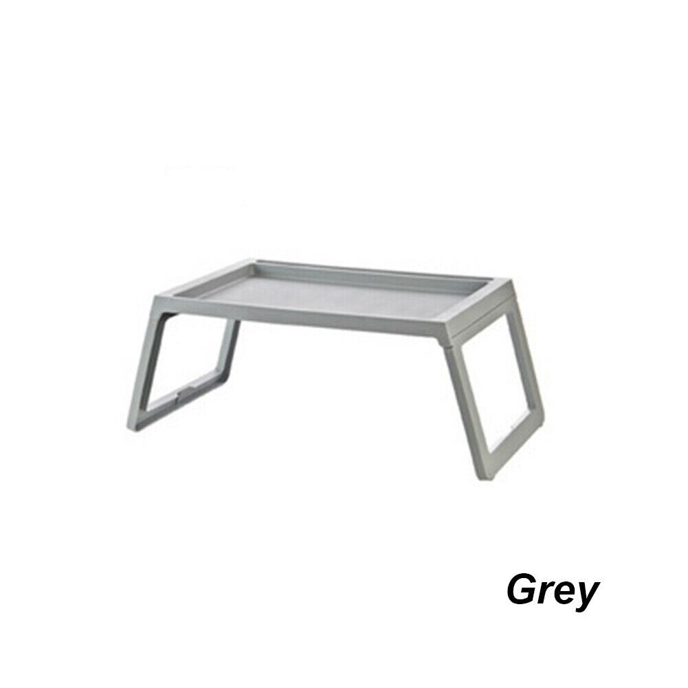 Portable laptop desk, folding bed tray stand breakfast table home dorm room: Gray