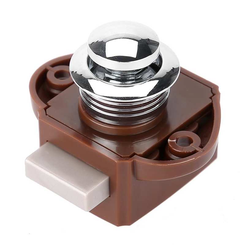 boat marine yacht rod Zinc Alloy Keyless Push Button Catch Lock For Boat RV Drawer Cabinet Door Knob boat