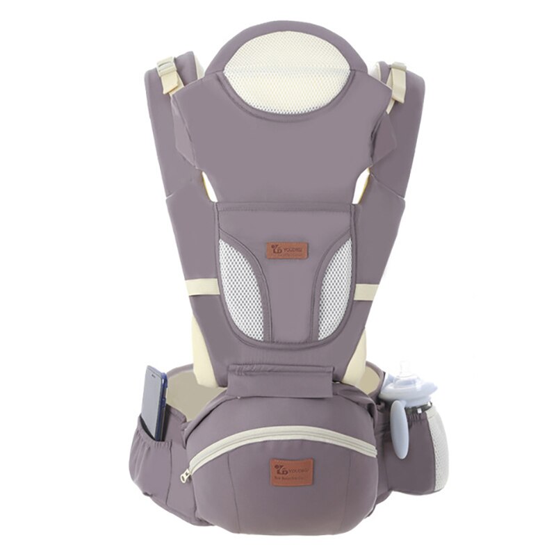 0-4 Jaar Ergonomische Draagzak Baby Baby Heupdrager Carrier Voorkant Ergonomische Kangoeroe Draagdoek Draagdoek Voor Baby reizen: Gray