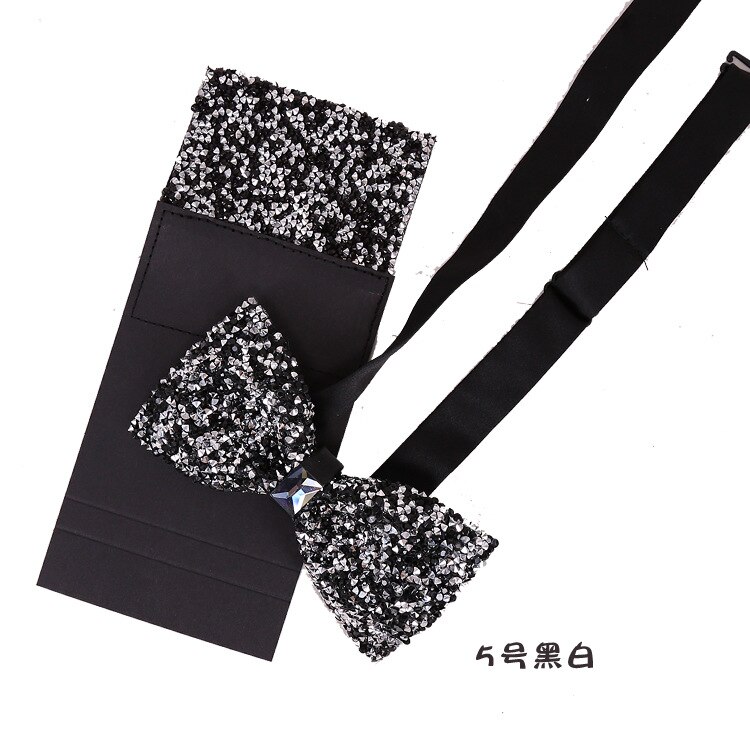 Mode Mannen Accessoires Vlinderdas Set Pocket Vierkante 2 Stks/set Luxe Tie Mens: 5