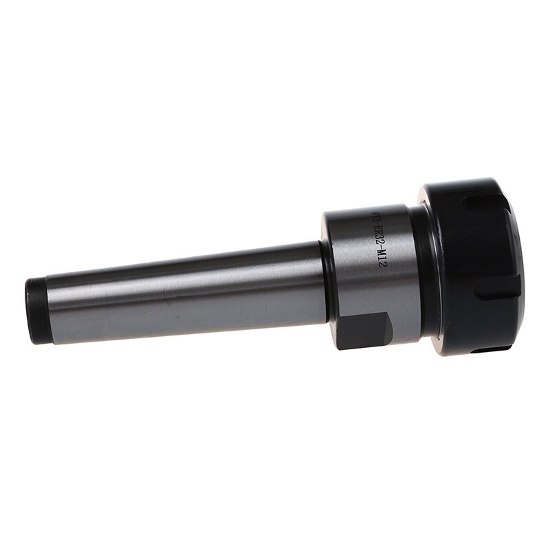 ER32 MT3 M12 Taper Collet Chuck Holder CNC Milling Lathe Straight Tool Silver+Black