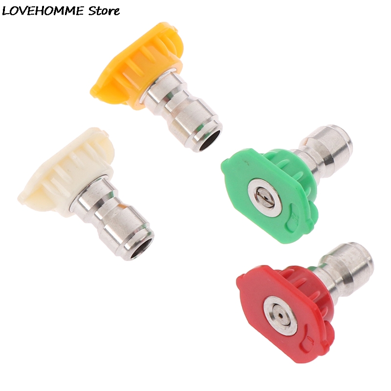 1/4 "rustfritt stål 4000 psi hurtigkobling høytrykkssprøytespiss 0 15 25 40 65 gradere dyse 4.0 åpningsstørrelse