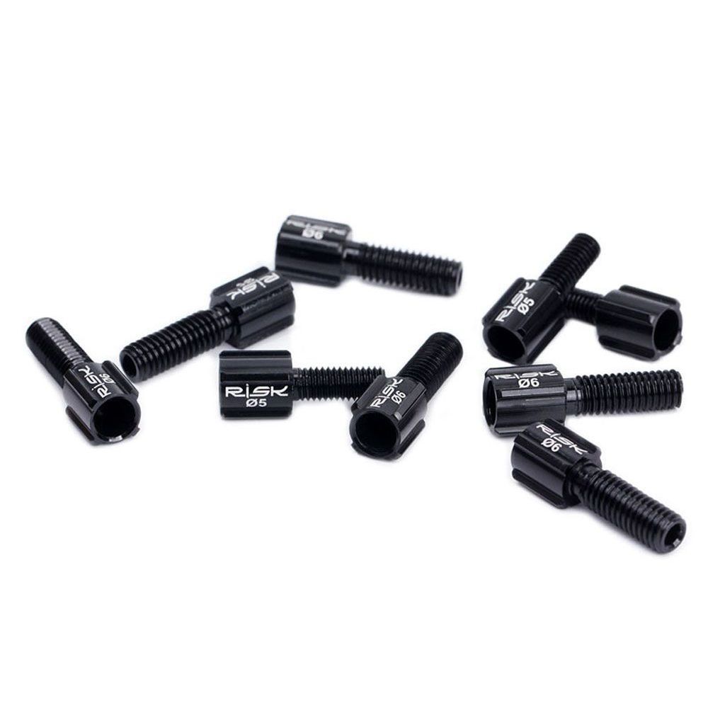 Tornillos de ajuste de palanca de pulgar para bicicleta de montaña, M5/M6, freno desviador trasero, tornillos de perno de línea de Cable