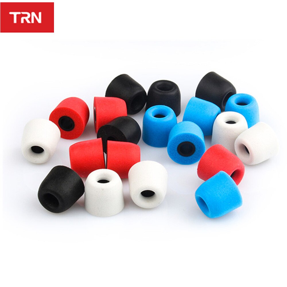 TRN 1Pairs (2pcs) Bawełniane nauszniki z pamięcią słuchawek Chronic rebound zatyczki do uszu gąbka Memory Earphone earmuff v90 MT1 vx pro TA2