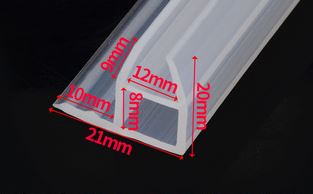 5 M F U H Vorm Glazen Deur Afdichtingen Silicone Rubber Douche Deur Vensterglas Seal Strip afdichting Raam Deur: corner 12MM