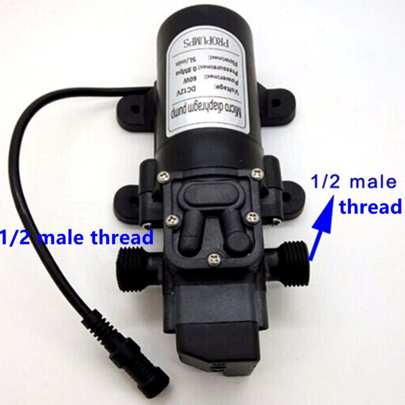 C127 Mini water pump 12V DC 60W self-sucking smart water sprayer water pressure sprayer mini misting pump spray garden pump