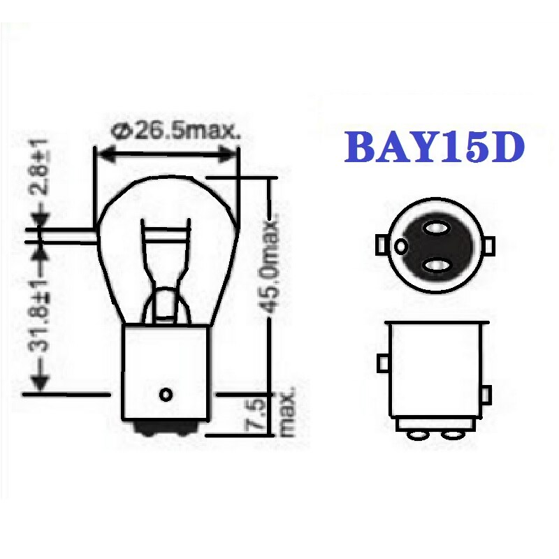 Bombilla de cristal de doble filamento para coche y motocicleta, lámpara de freno de marcha atrás DRL, BAY15D 1157 S25 P21/5W, color rojo ámbar, cc 12V, 10 Uds.