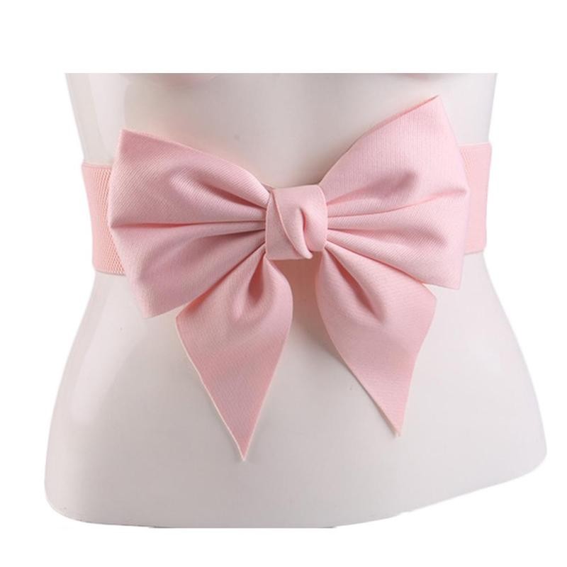 Ceinture élastique large à nœud papillon pour femme, accessoire de décoration pour robe