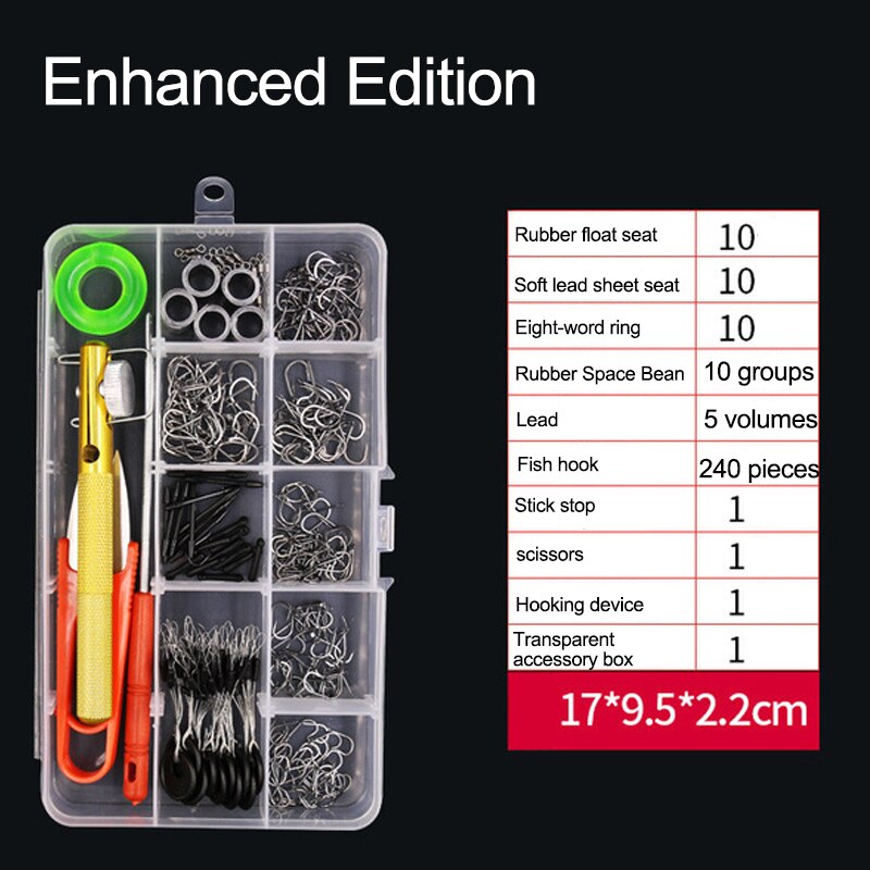 Fishing supplies set Iseini fish hook Lead Block Space Bean Fishing line set combination Multiple specifications available