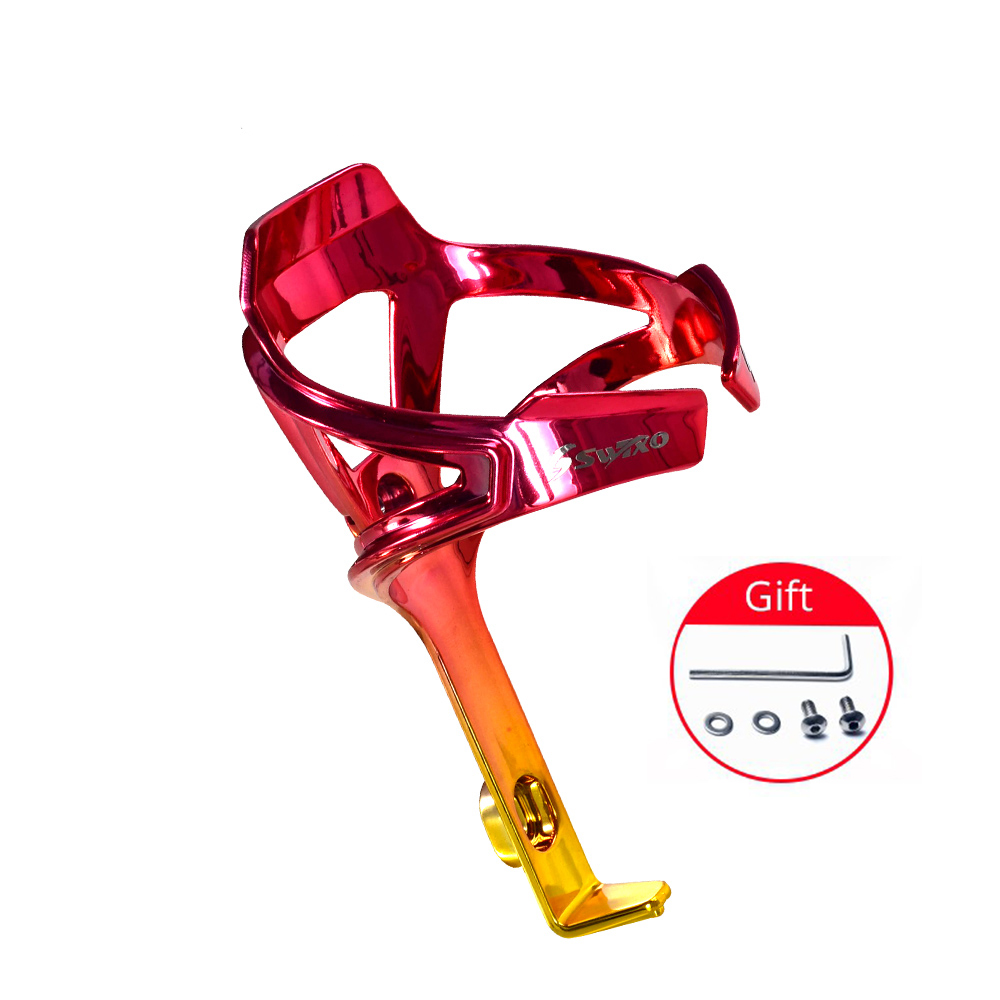 Fahrrad Leichte Flasche Käfige MTB Fahrrad Aluminium Legierung Trinken Wasser Flasche Gestell Reiten Bunte Wasserkocher Halfter Halterung: C