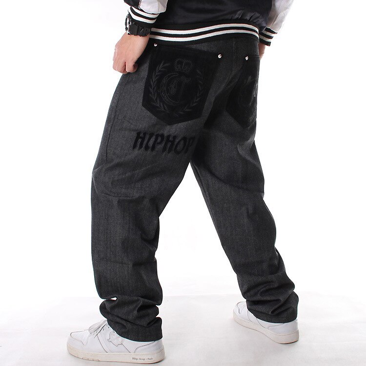 Zewool Heren Hip Hop Baggy Jeans, Streetwear Jeans Skater