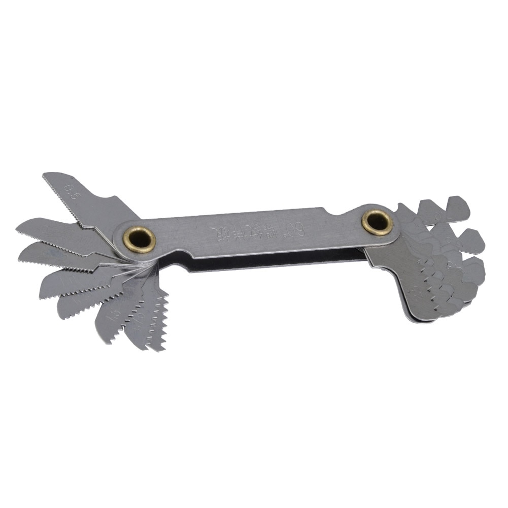 Metric 60 Degree Stainless Steel Screw Measuring Thread Pitch Gauge Whitworth Metric Screw Thread Pitch Gauge For Measuring Tool