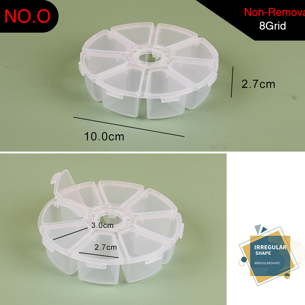 Plastic Storage Box Adjustable 1-36 Grids Compartment Jewelry Earring Bead Screw Holder Case Display Organizer Container: O