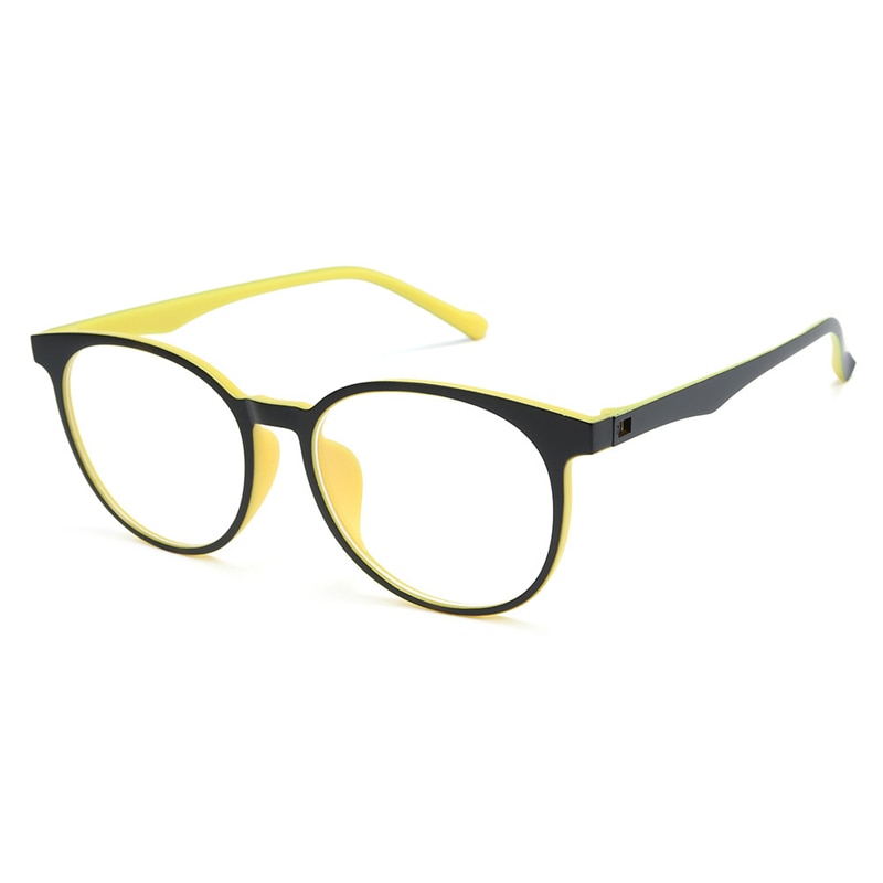 Elbru TR90 lente transparente ultraligera Marco de gafas para mujeres Anti azul claro azul-ray gafas de ordenador marcos de gafas redondas