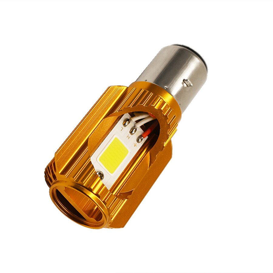 H6 ba20d cob motorcykel led strålkastare moped skoter motorcykel lampa vit 6000k hi/lo beam  dc12v ~ 80v 8w 1000lm led pannlampa 1 st