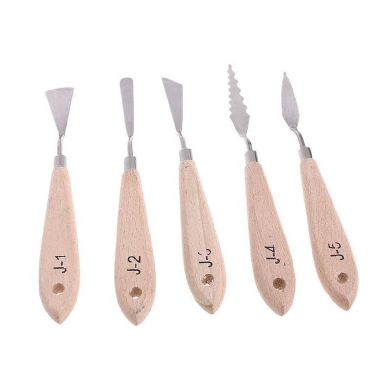 1Pcs Professionele Staal Olieverf Paletmes Verf Spatel Palet Tool Mengen Schraper Art Tool