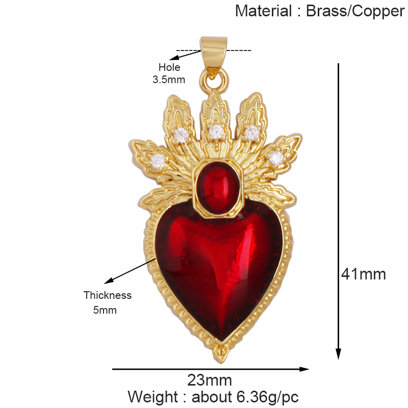 Colgante con dije de corazón de amor victoriano rojo sagrado fino a la , cuentas de cristal de semillas coloridas de estilo bohemio, suministro de collar de joyería L95: Gris