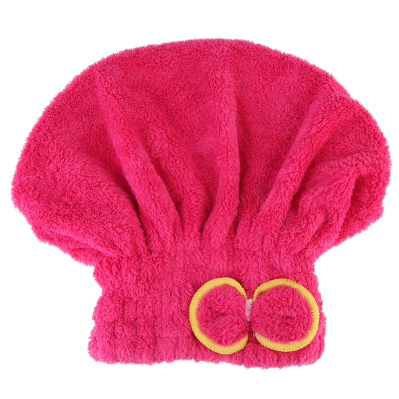 Hjem tekstil mikrofiber hår turban hurtigt tørt hår hat indpakket håndklæde bad: 5