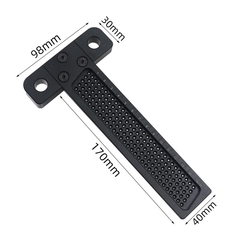 Precision Aluminum Alloy T-type Ruler Line Scriber Marking Gauge Hole Scribing Positioning Crossed Line Carpenter Measuring Tool