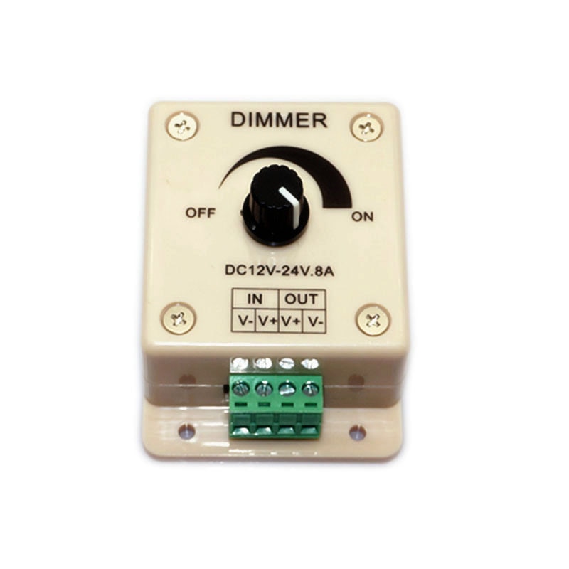 DC12V 24V LED Strip Light Single Color Dimmer 8A 30A 96W 360W Adjustable Brightness Rotating Switch LampTape Controller