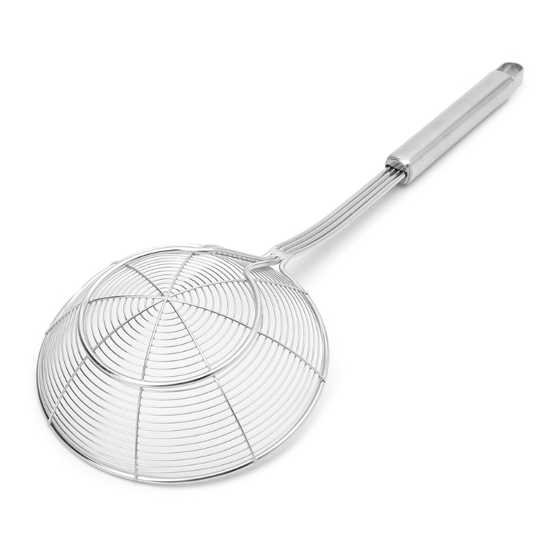W3JA Solid Spider Strainer Skimmer Ladle Stainless Steel Kitchen Utensil Tool