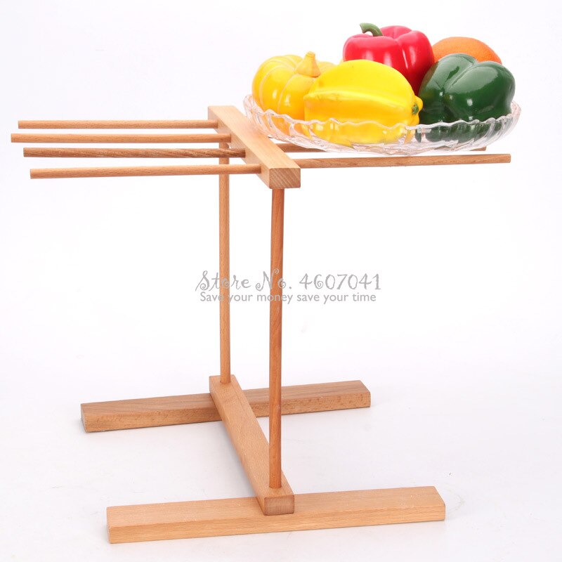 8 Rij Houten Handgemaakte Spaghetti Pasta Droogrek Vermicelli Linguine Noodle Opknoping Stand Multifunctionele Keuken Opslag Rack