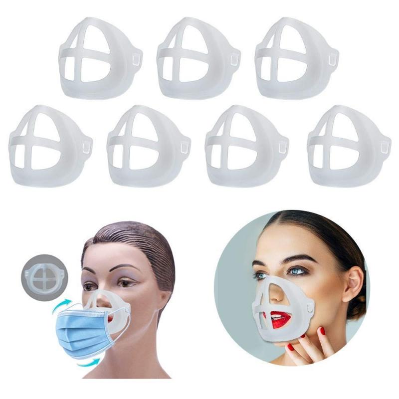 5Pcs Herbruikbare 3D Masker Houder Gezichtsmasker Innerlijke Ondersteuning Gezicht Cover Artefact Ademend Comfortabele Food Grade Siliconen Ondersteuning
