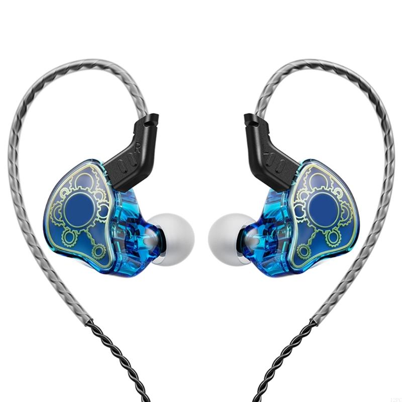 12PC Wireds HiFis Earphones with Enhanceds Bass and Detachable Cable for Clear Sound and Convenient Portability: Blue