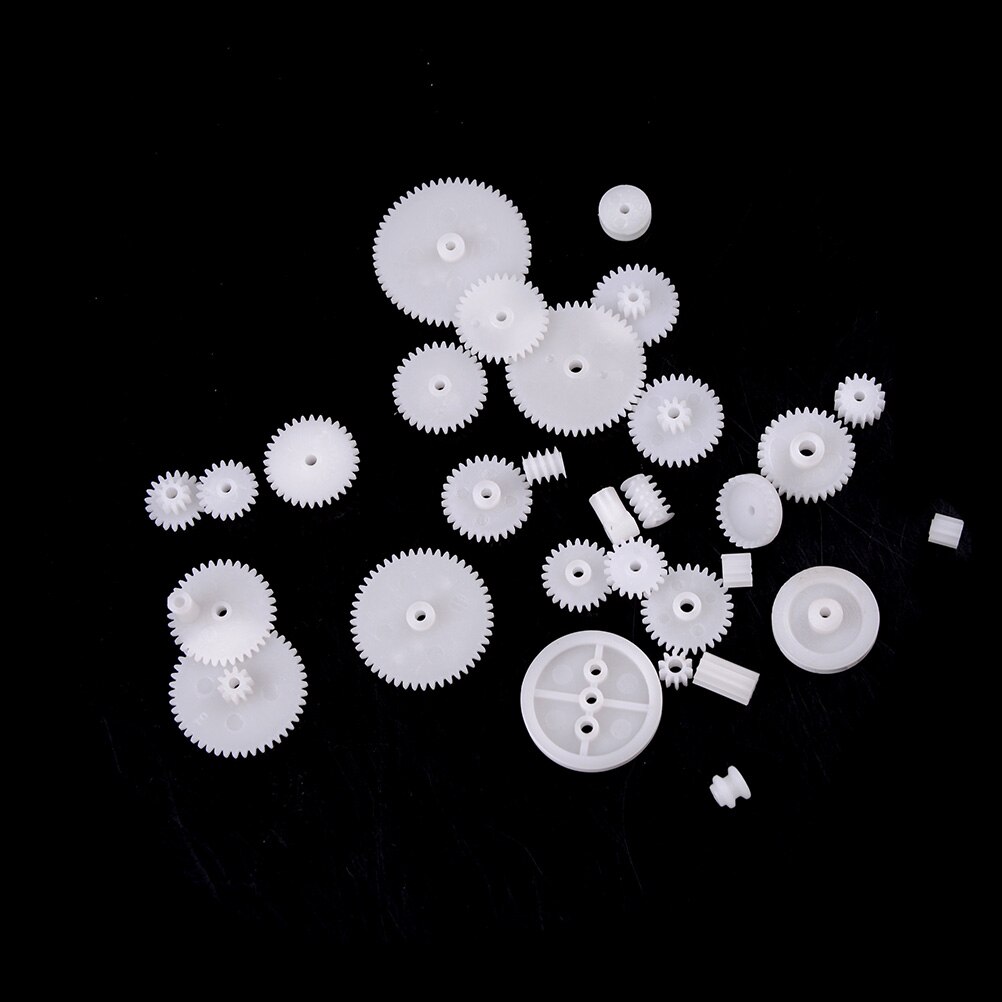 God 34pc plast gear motor gearkasse til model legetøj til børn videnskabeligt eksperiment bil skibe gør-det-selv tilbehør