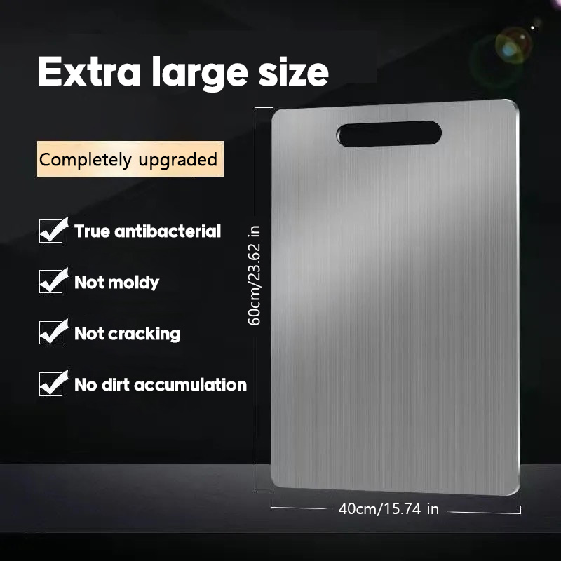 316 Stainless Steel Panel and Chopping Board Kitchen Household Thickened Double Sided Cutting Board Block Kneading Dough Board