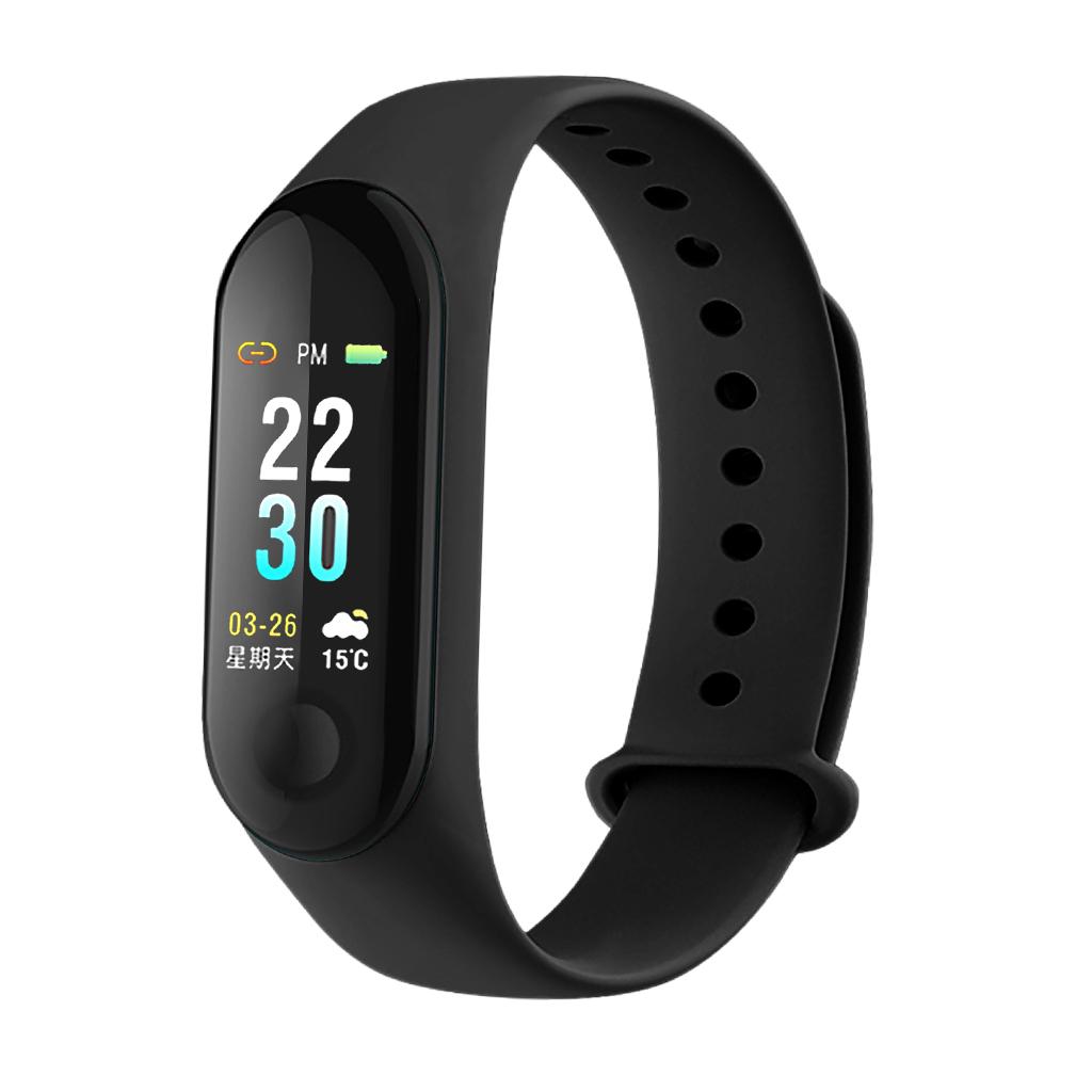 Clever Uhr Monitor Schlaf Monitor Schrittzähler Smartwatch Fitness Tracker Uhr Bands Blut Sauerstoff Monitor: Schwarz