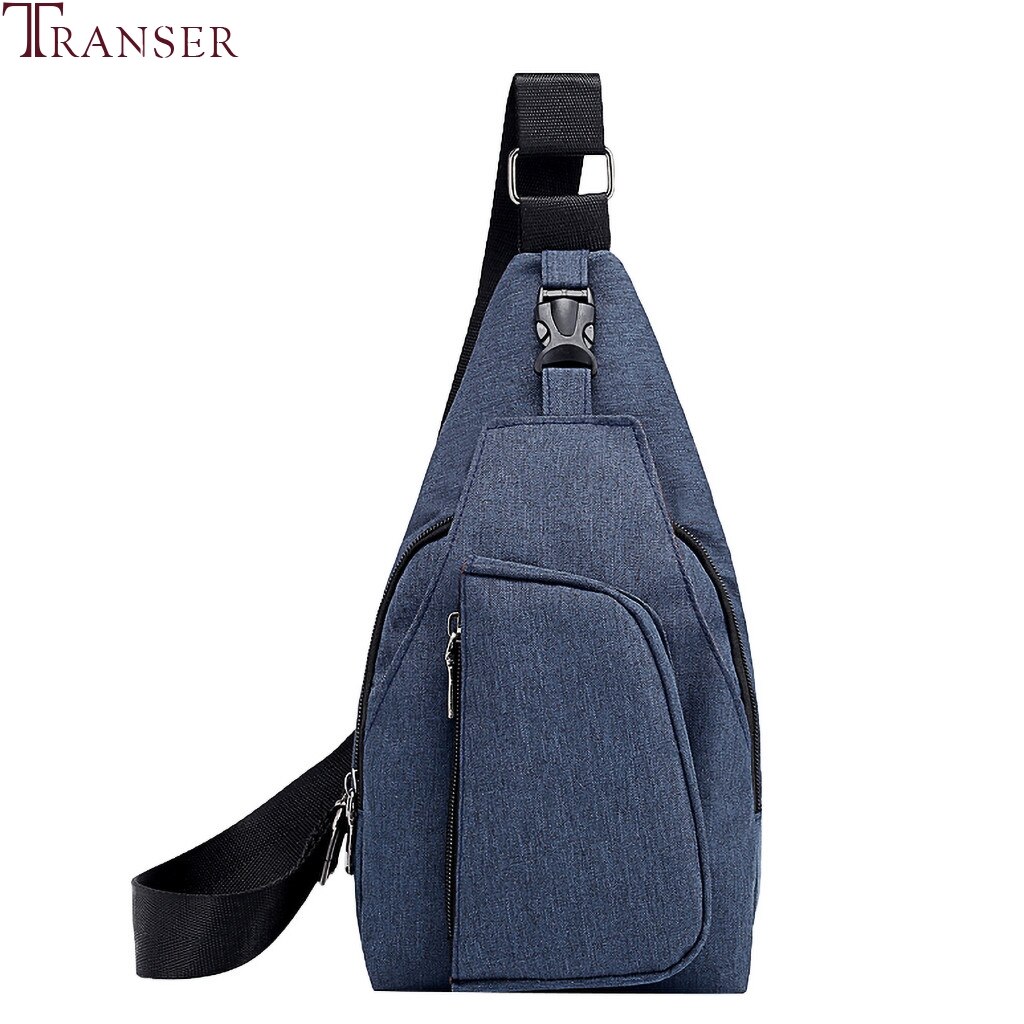 Transer 2019 moda masculina oxford pano peito saco esportes ao ar livre lazer multi-função saco casual anti-roubo bolsa de viagem mensageiro