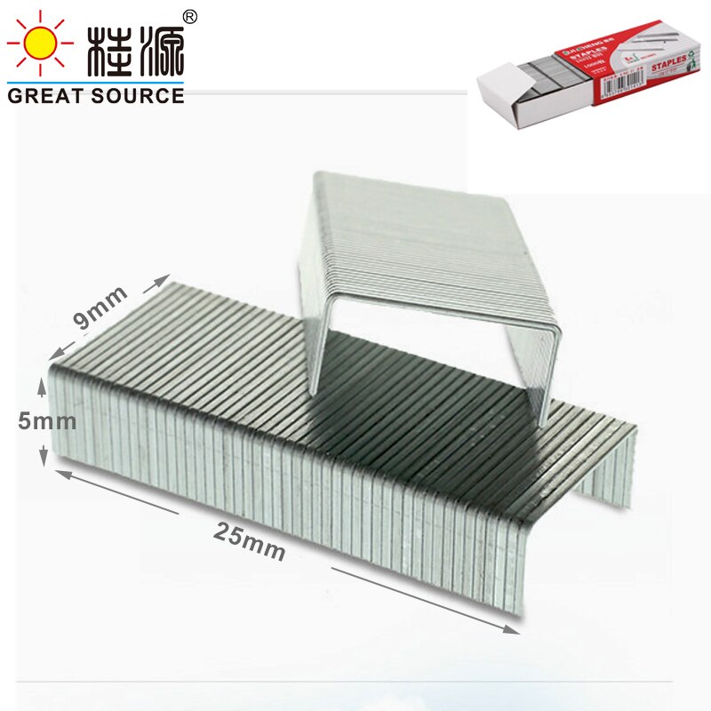 Agrafes métalliques 9mm largeur 5mm hauteur 1000 pièces par boîte (10 boîtes)
