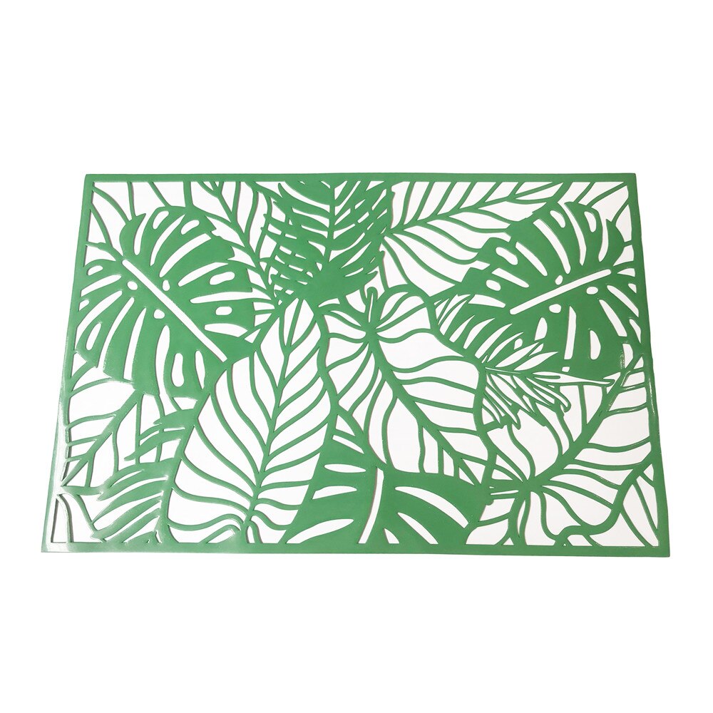 1pc pvc hule isolering coaster pads bord skål måtter hjem jule bryllup indretning varmebestandig dækkeserviet til spisebord: D