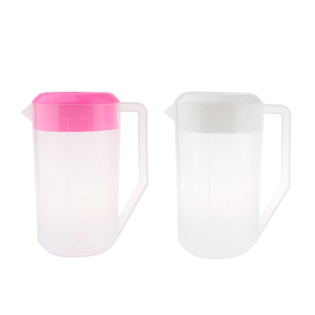 Plastic Cold Water Jug Pot Pitcher With Lid For Juice, Milk, Water 2.5L