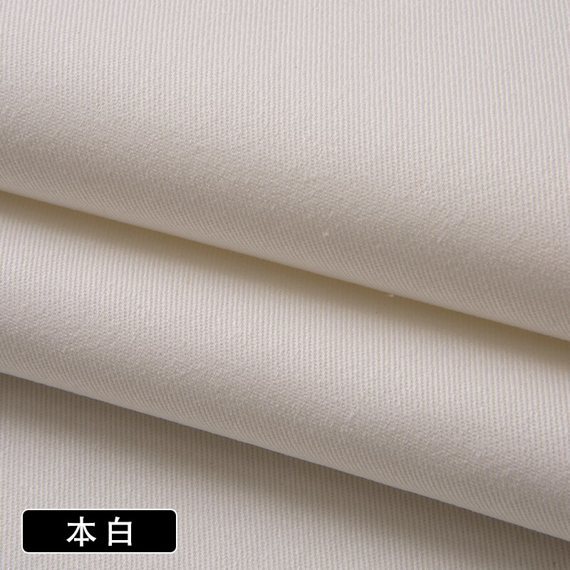 Pantalones de tela de sarga de Color sólido con tarjeta de hilo de algodón puro de 150cm * 50cm, gabardina, ropa, Camisa de algodón lavada, tela gruesa: 001