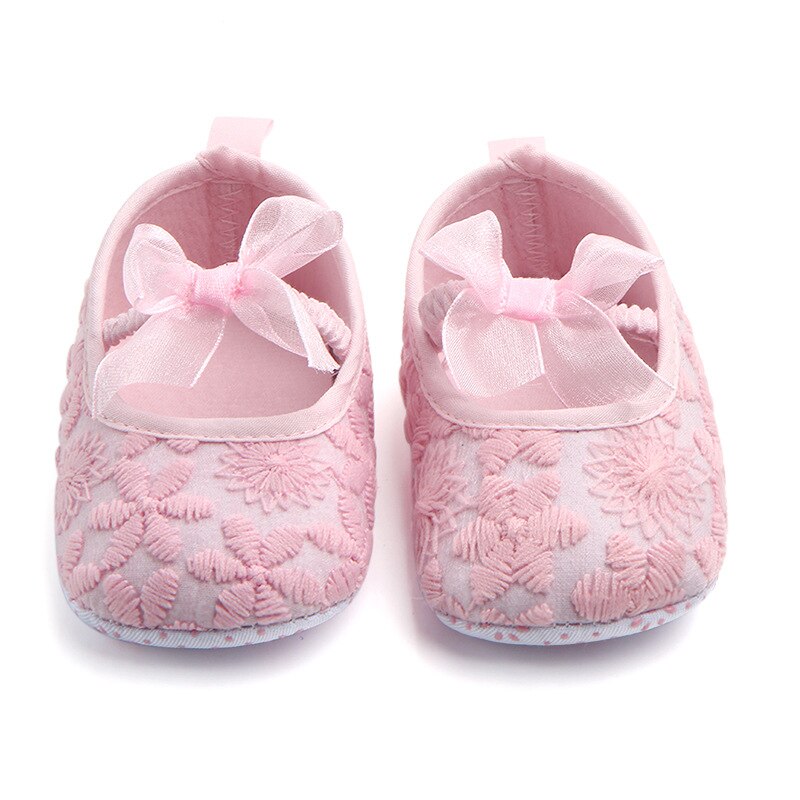 Cute Bows Baby Girl Shoes Lace Flower Soft Sole Newborn Baby First Walkers Shoes Girls Infant Toddler Crib Shoes Booties