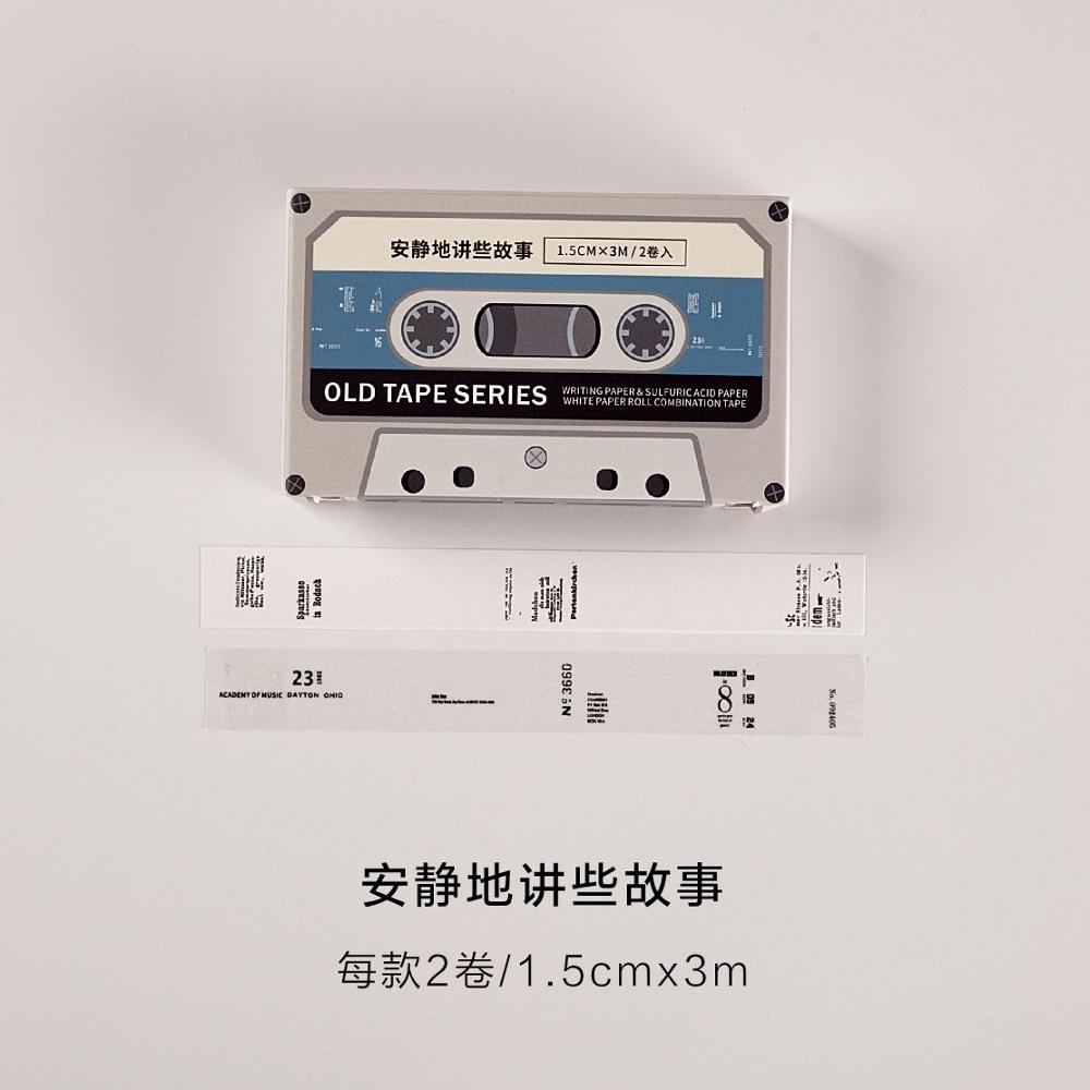 Old tape Writable Washi Tape Set Diy Masking Tape Cute Stickers School Suppliers Stationery Presented Craft Label Sticker: 8