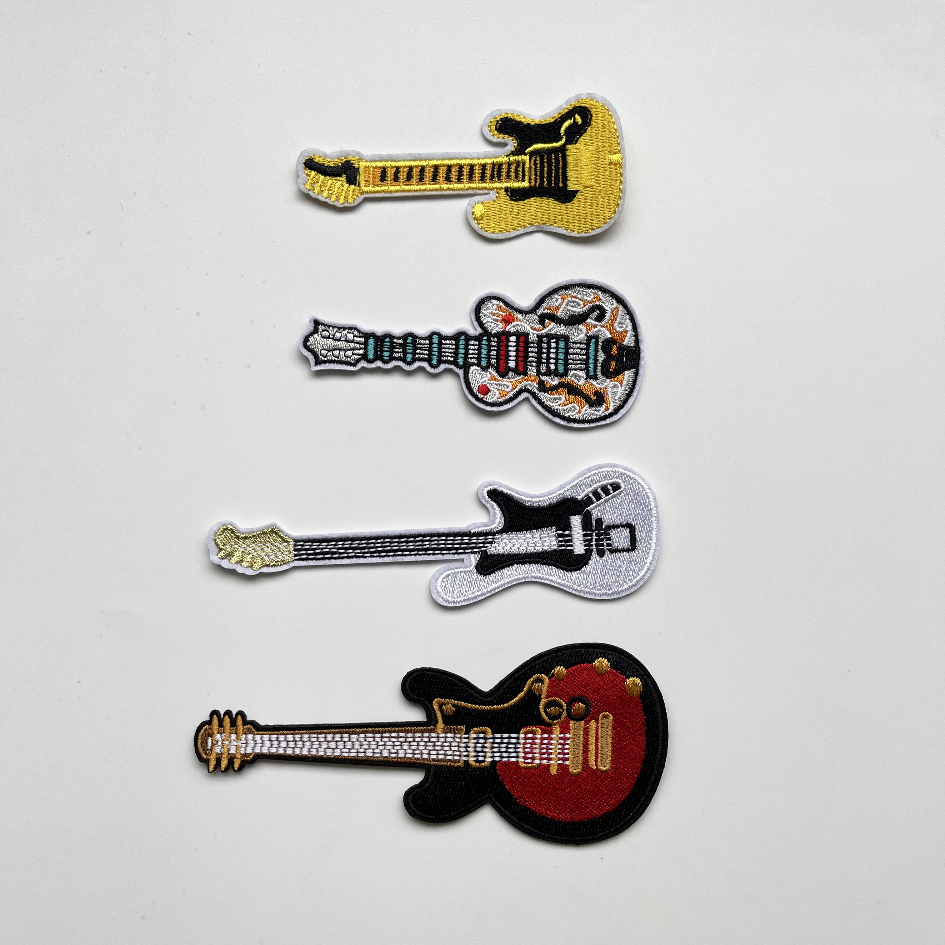 Guitar Punk Rock Guitar Band Patches Badges Amazing Embroidered Applique Stickers individual personality Clothing