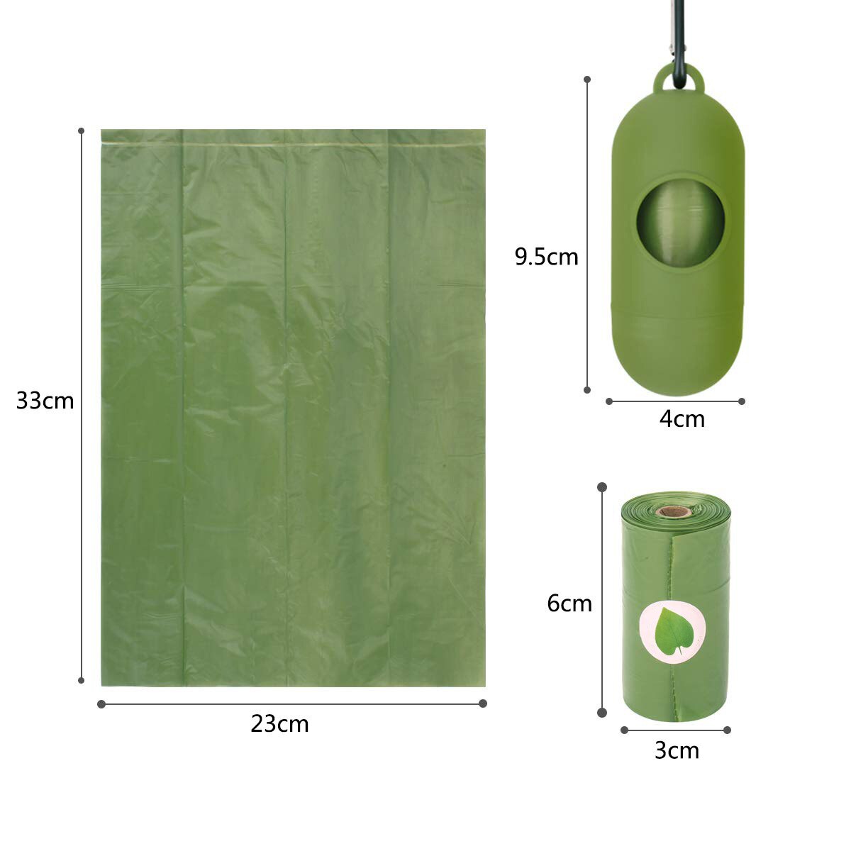 Degradable Pet Poop Bag Portable Garbage Bag Biodegradable Dog Waste Bags Dog walking Supplies Pick-up Dispenser Rounded For Cat