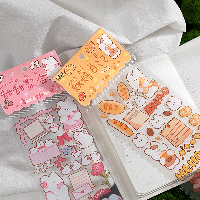 12 Stks/partij Regenboog Huisdier Serie Briefpapier Sticker Creatieve Decoratie Diy Gedeeld Outfit Tape Huisdier Sticker