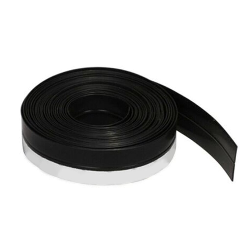 Self-adhesive Door Window Cabinets Bottom Seal Waterproof Rubber Strip 5 Metre: Black